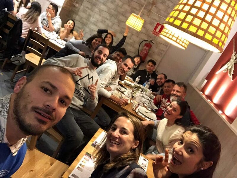 Amigos Voleibol cena en Zaragoza