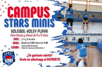Campus de voleibol en Semana Santa en Madrid.