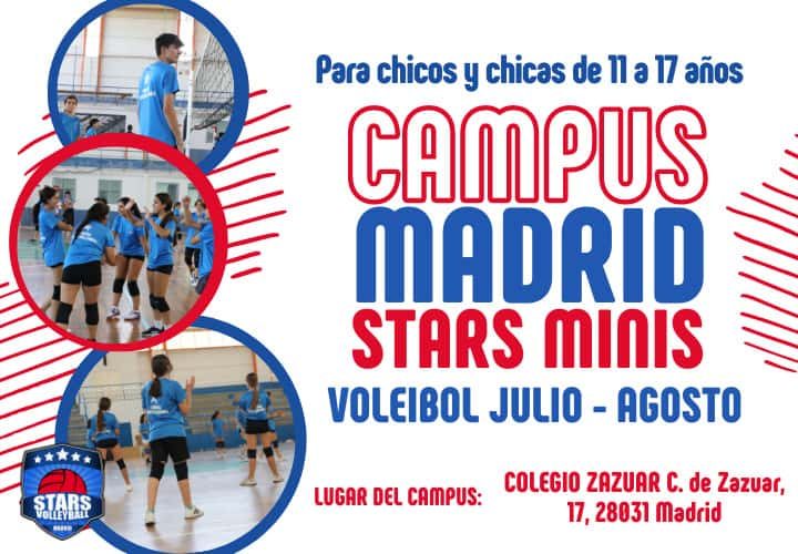 Campus de verano de voleibol en Madrid