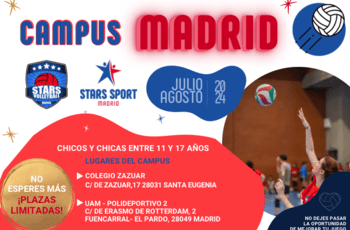 En 2024, realizamos tres campus o campamentos de voleibol en Madrid.